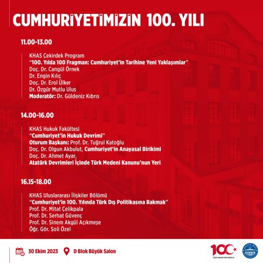 KHAS Uluslararası İlişkiler Bölümü: “Cumhuriyet’in 100. Yılında Türk Dış Politikasına Bakmak”